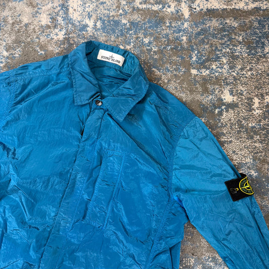 Nylon Blue Metal Overshirt
