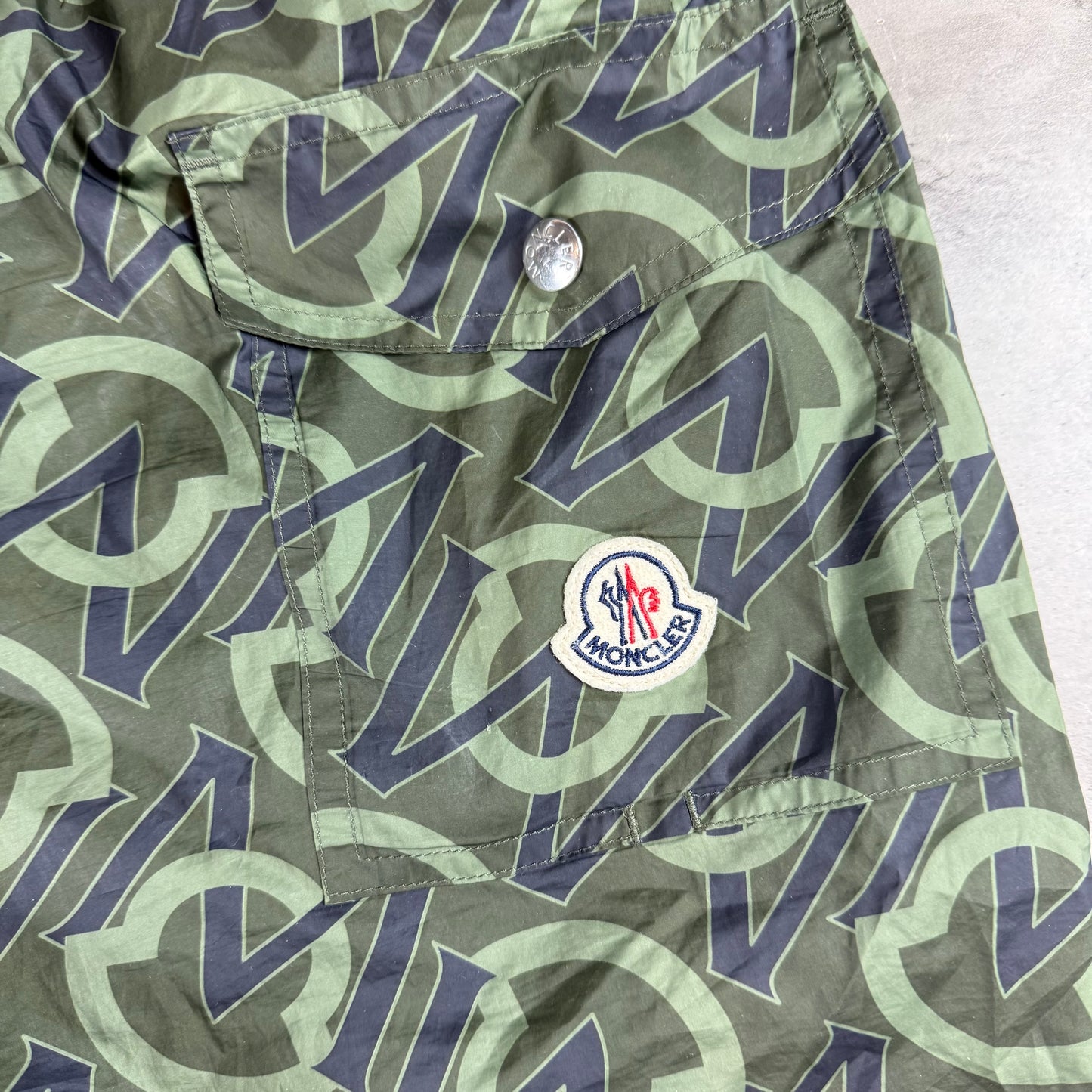 Olive Green Logo SwimShorts