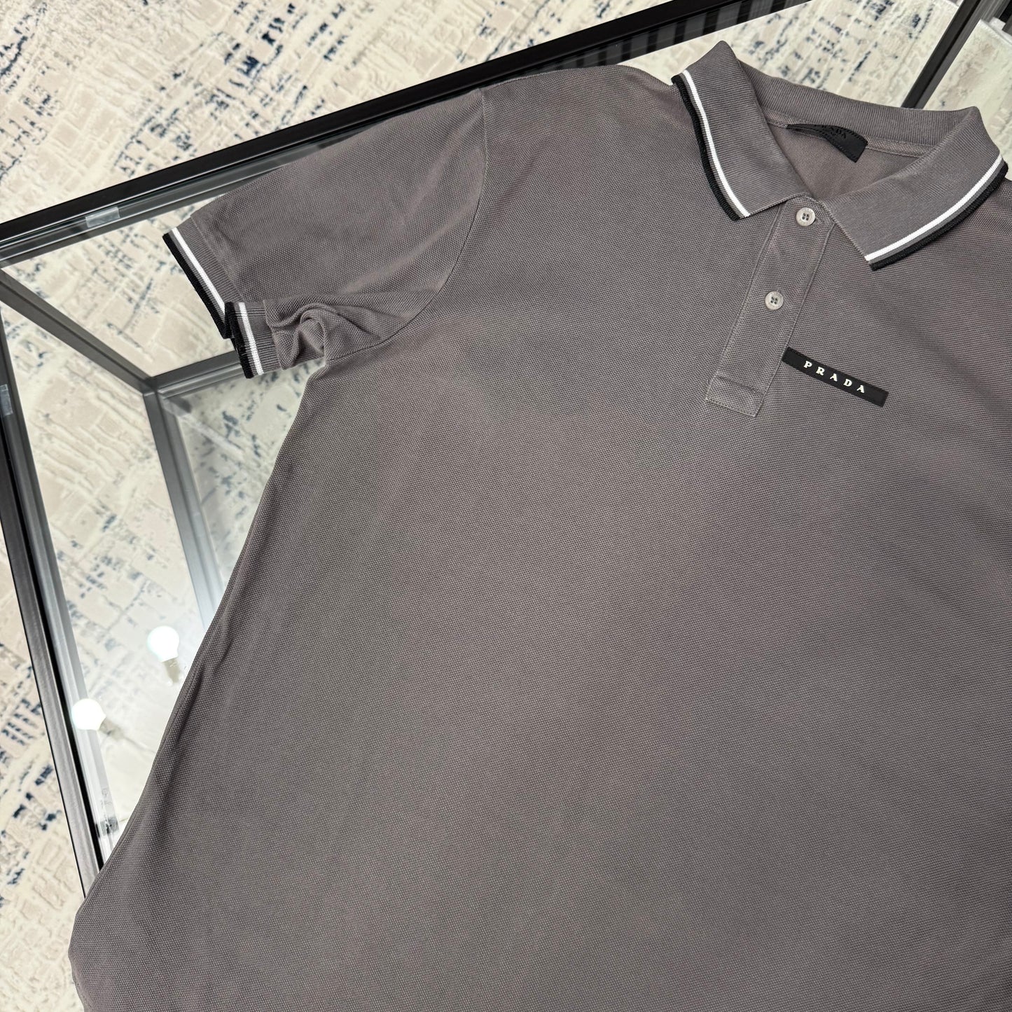 Grey Strip Polo