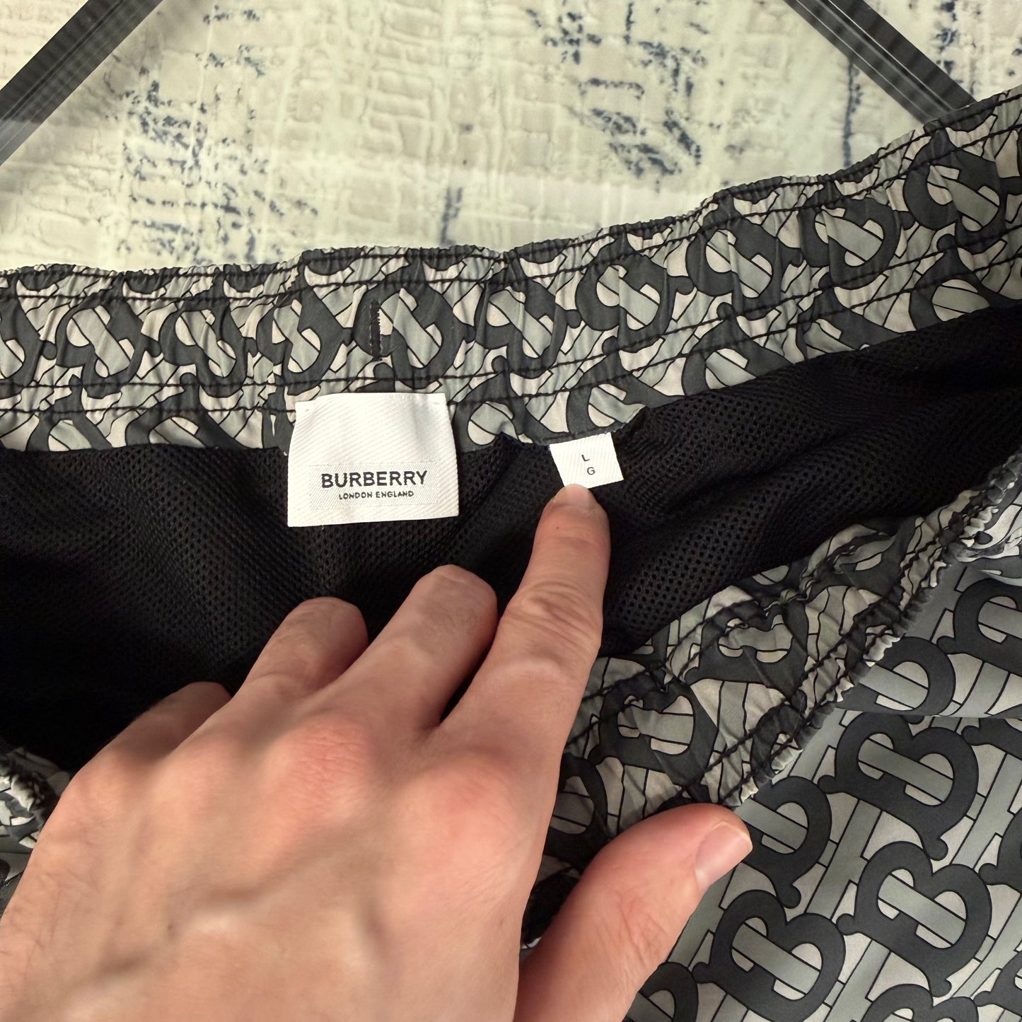 Grey B Logo SwimShorts