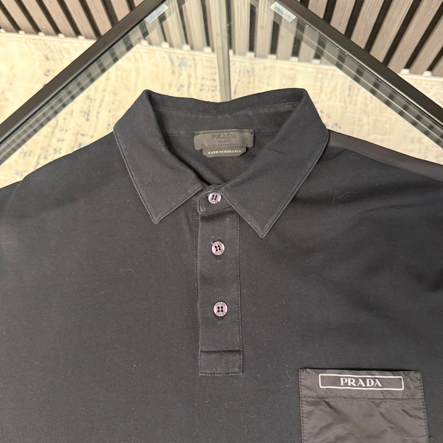 Black Pocket Polo