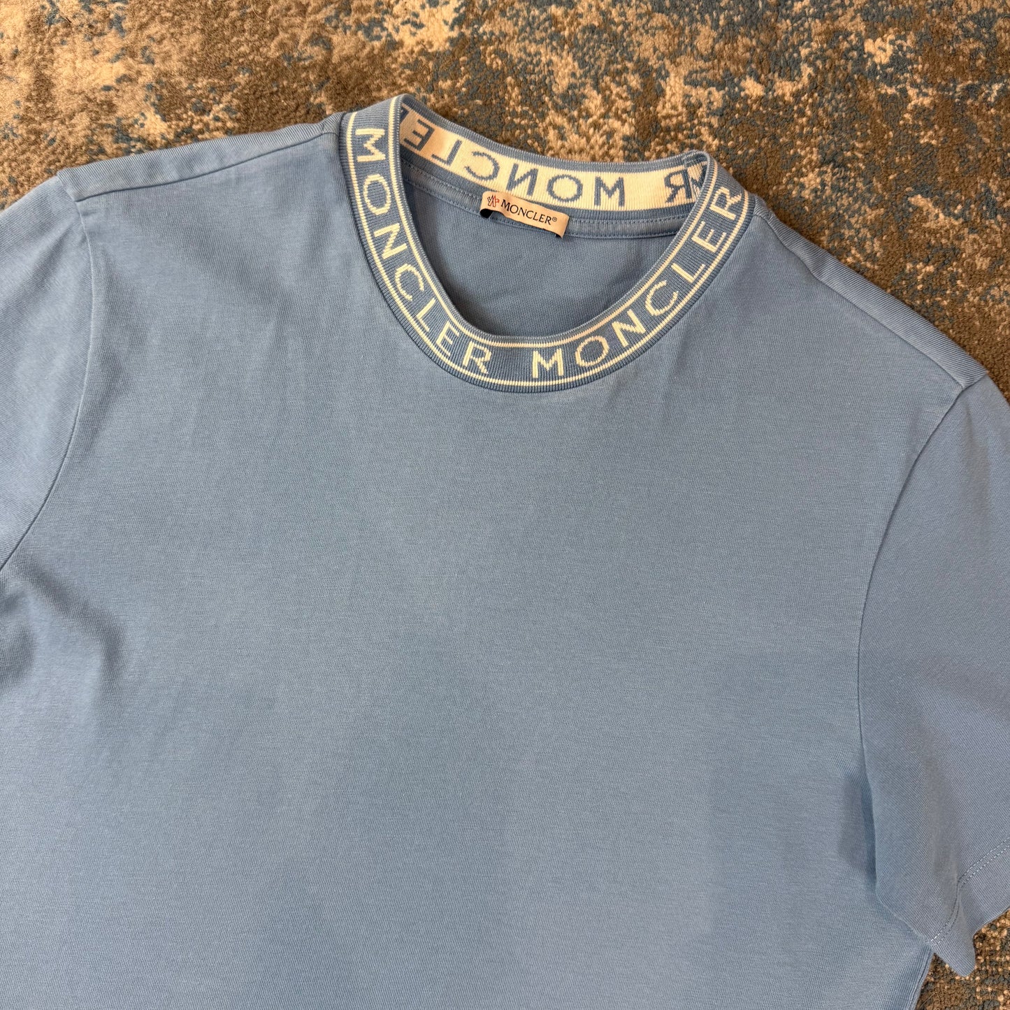 Blue Writing Collar T-Shirt