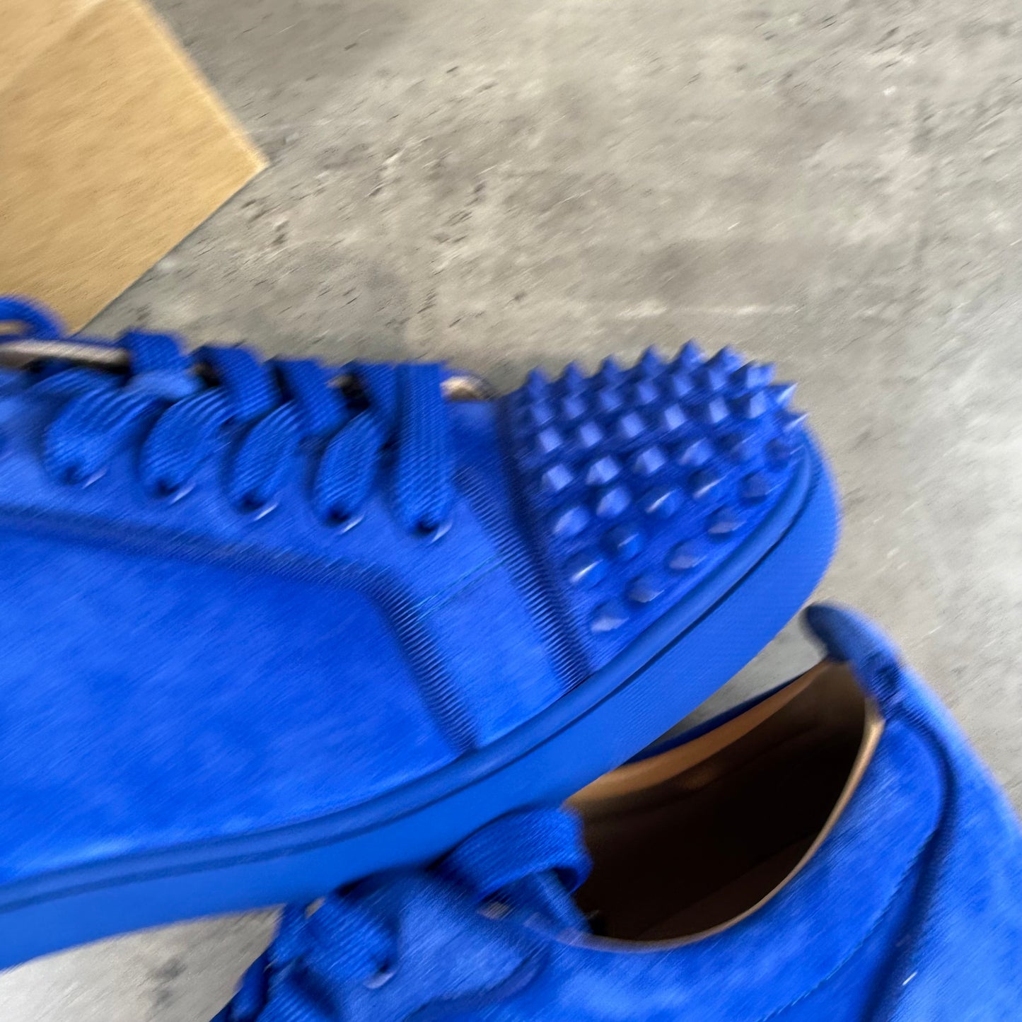 Blue Junior Suede Spikes