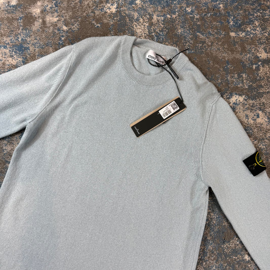 Baby Blue Knit Sweatshirt