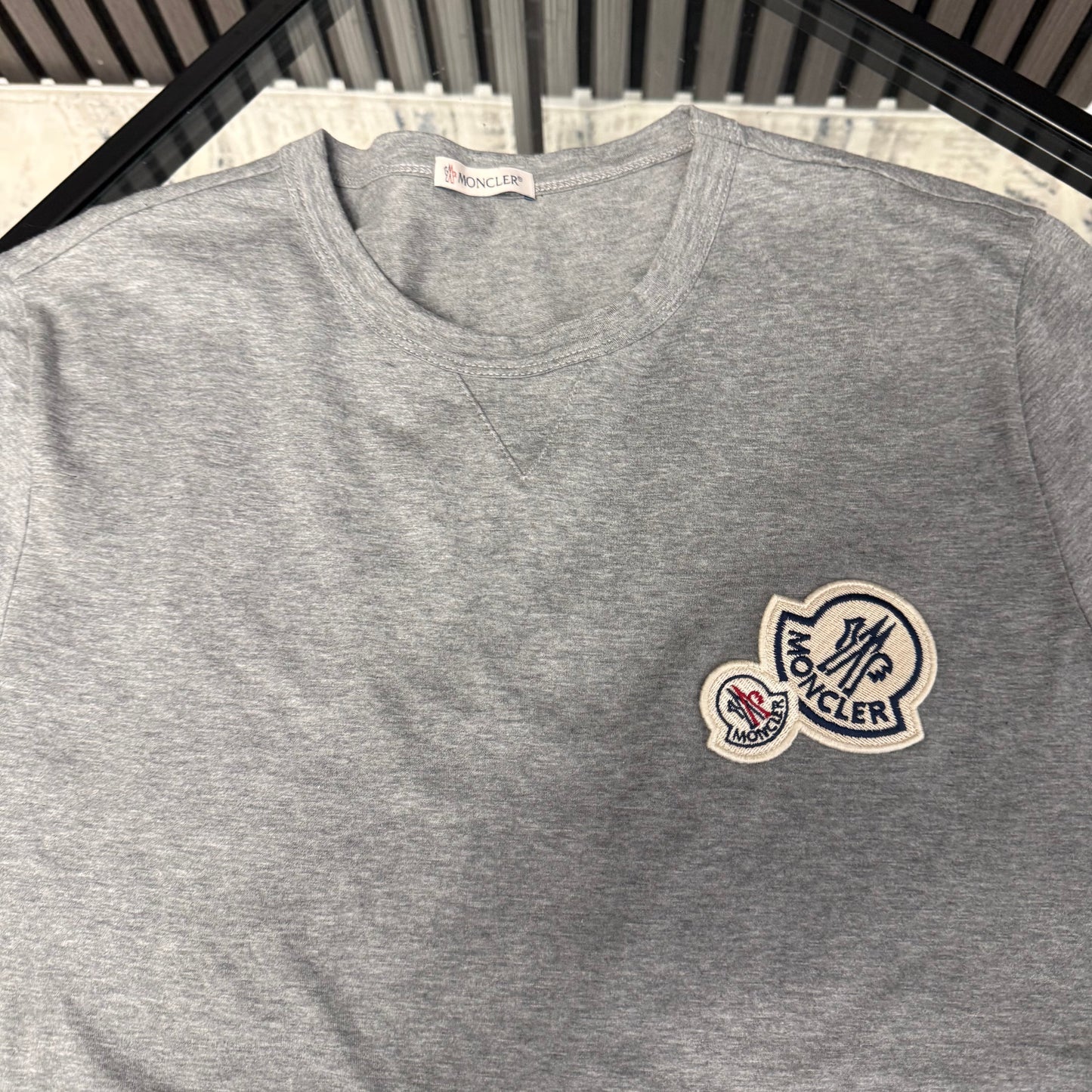 Grey Double Badge T