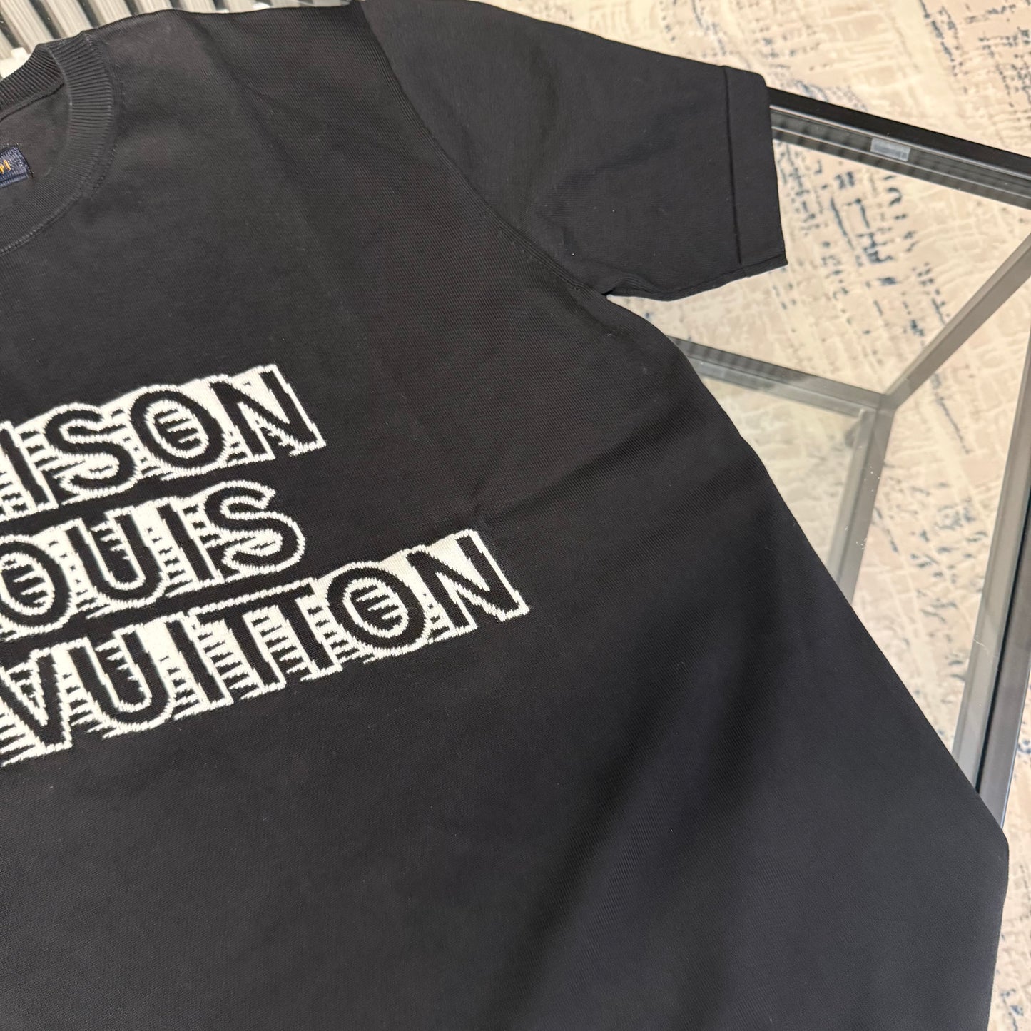 Black Knit T-Shirt