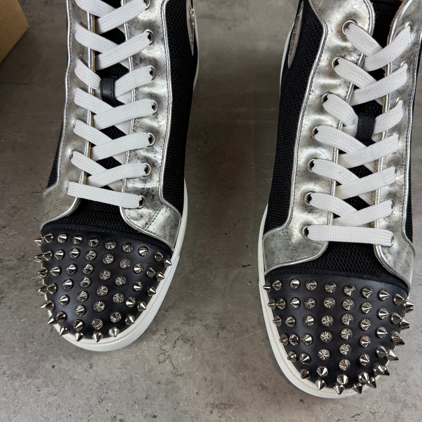 White Spike High Top Sneaker