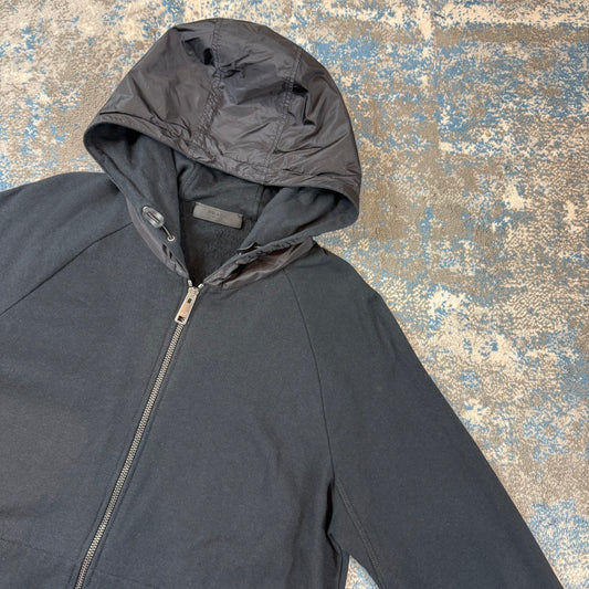 Black Nylon Hoodie