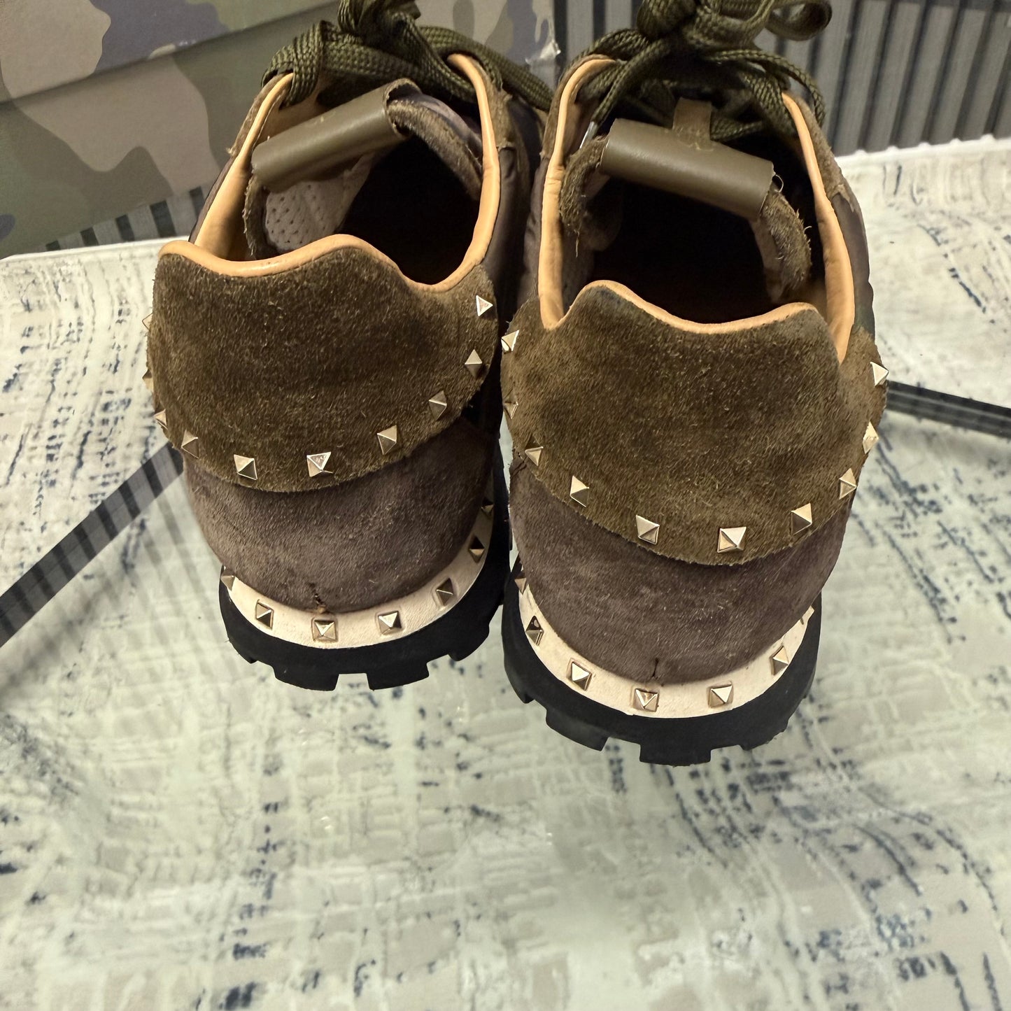 Olive Green Rockstud Runner