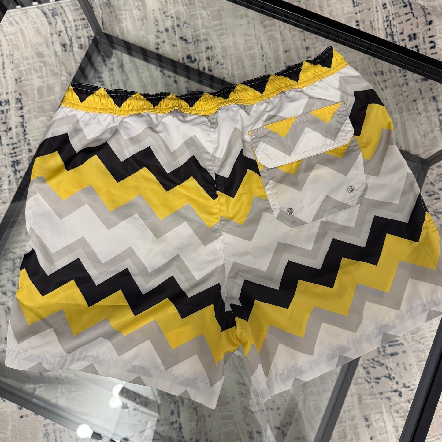 Yellow/White SwimShorts