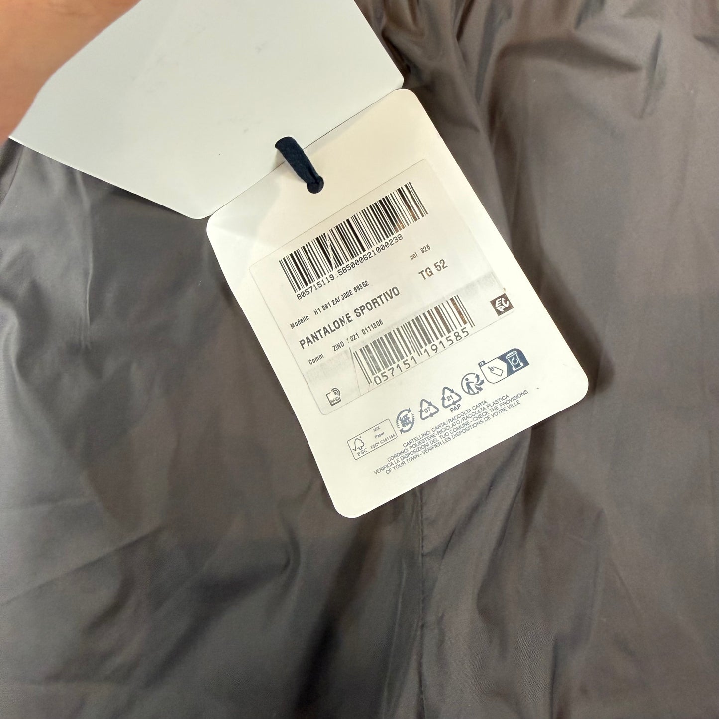 Nylon Grey/Black Track Bottoms