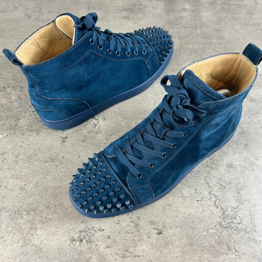 Blue High Top Suede Spike