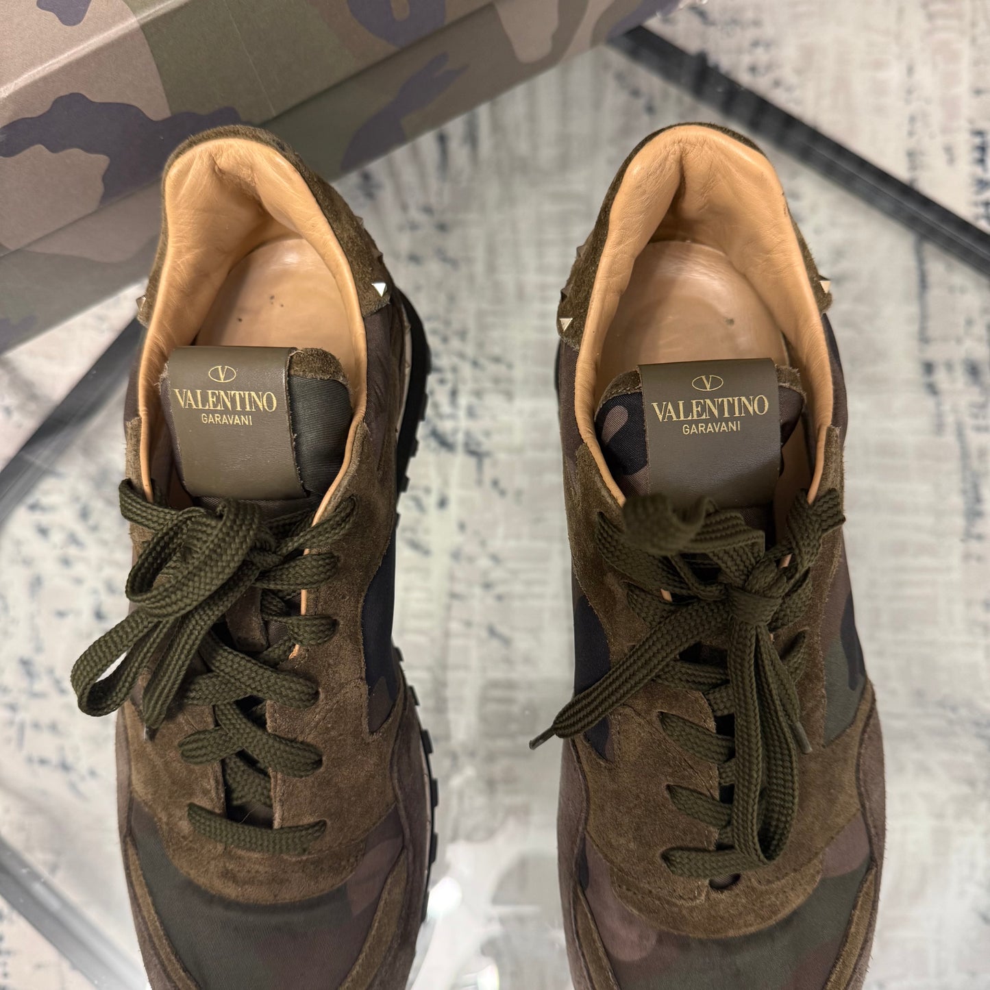 Olive Green Rockstud Runner