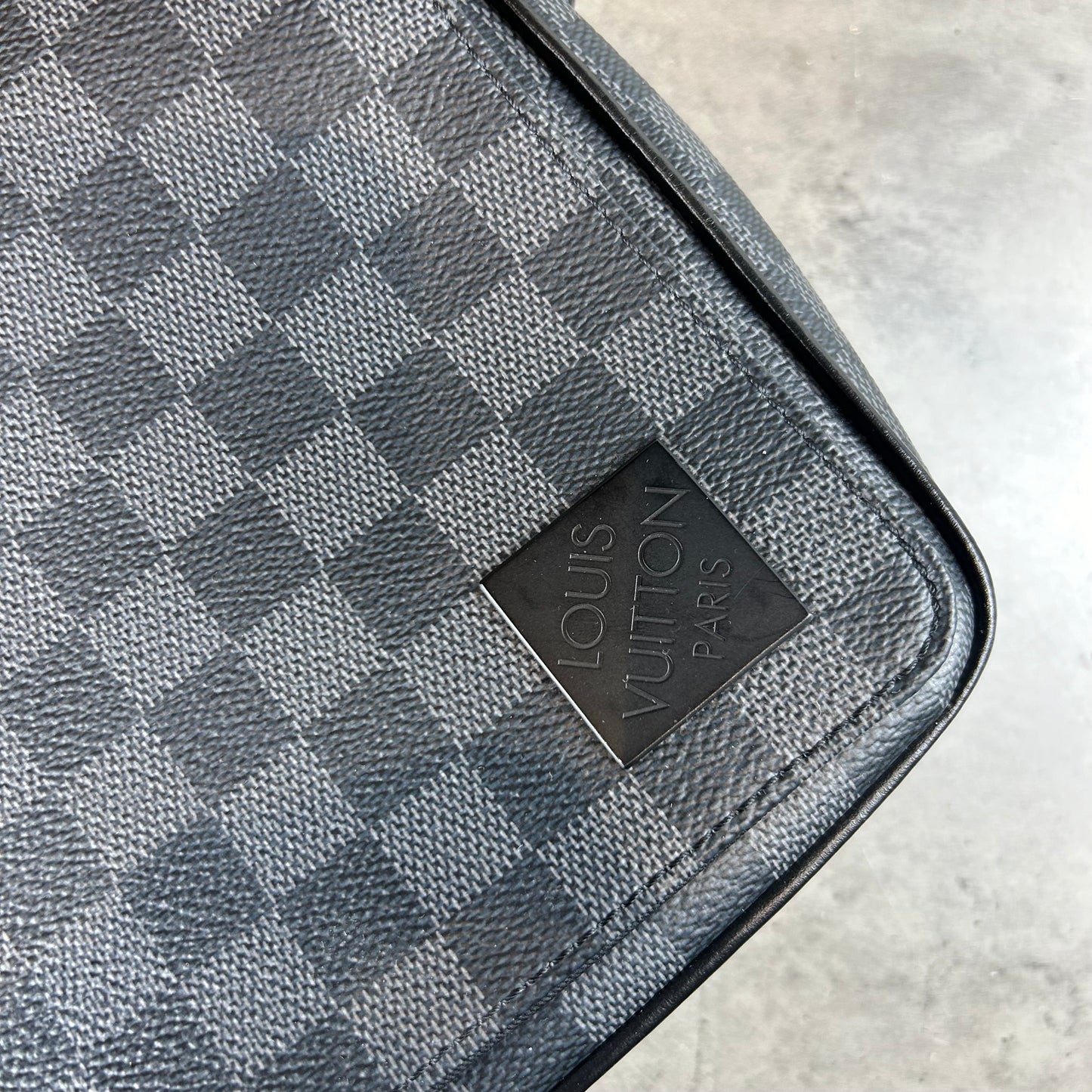 Black Damier Messenger