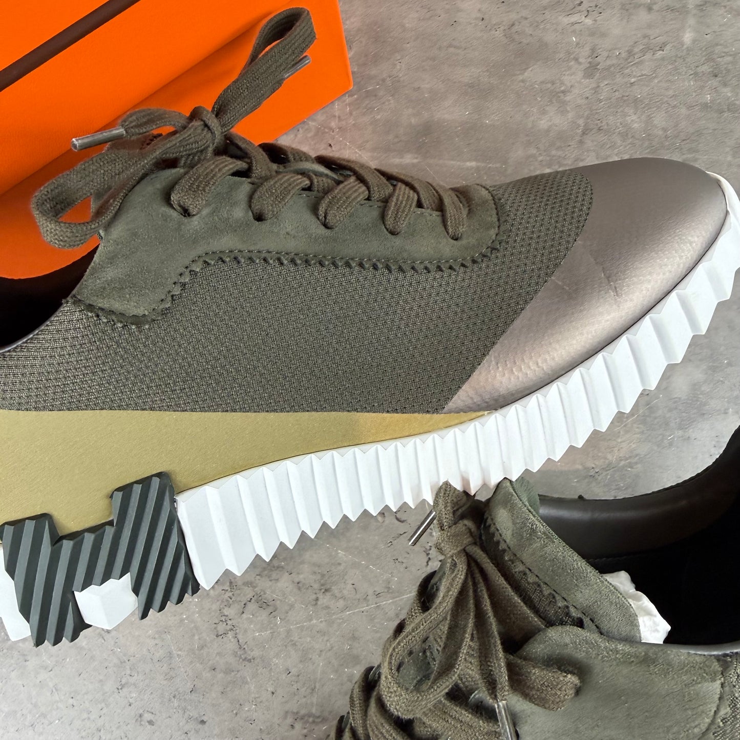 Olive Bounce Sneaker