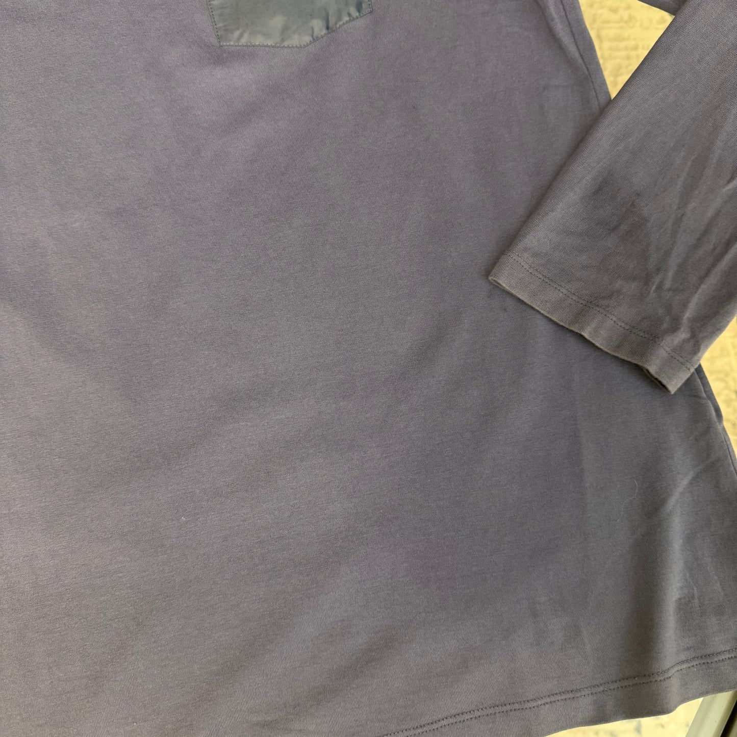 Blue Pocket Long Sleeve Polo