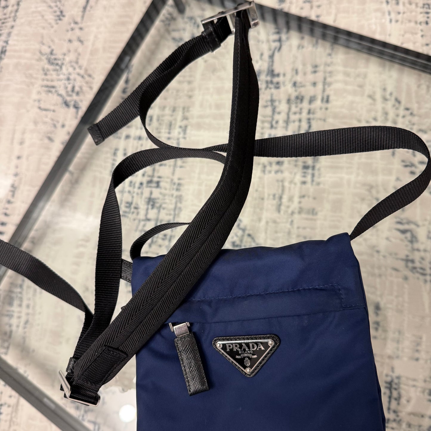 Navy Side Pouch