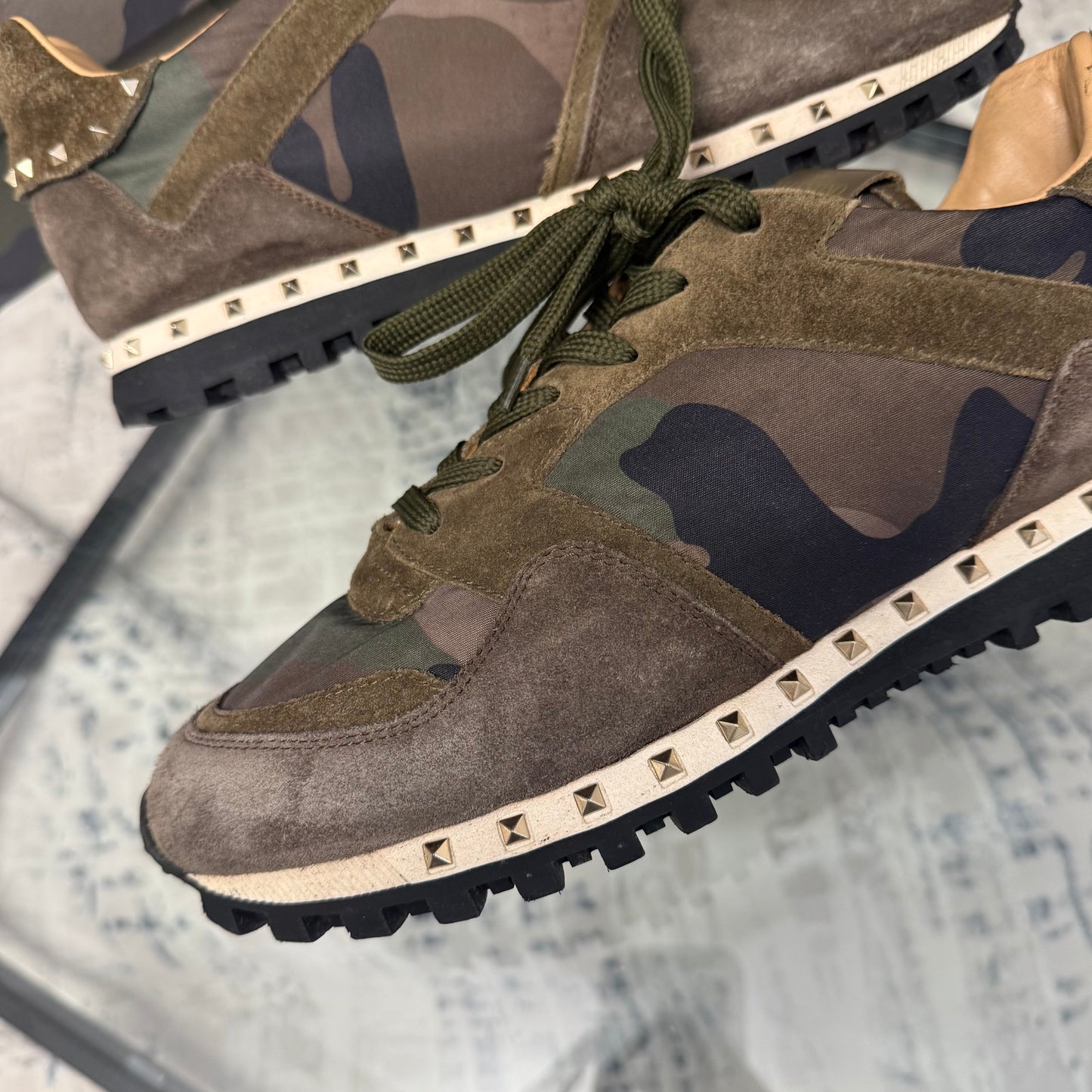 Olive Green Rockstud Runner