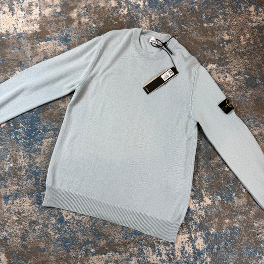 Baby Blue Knit Sweatshirt