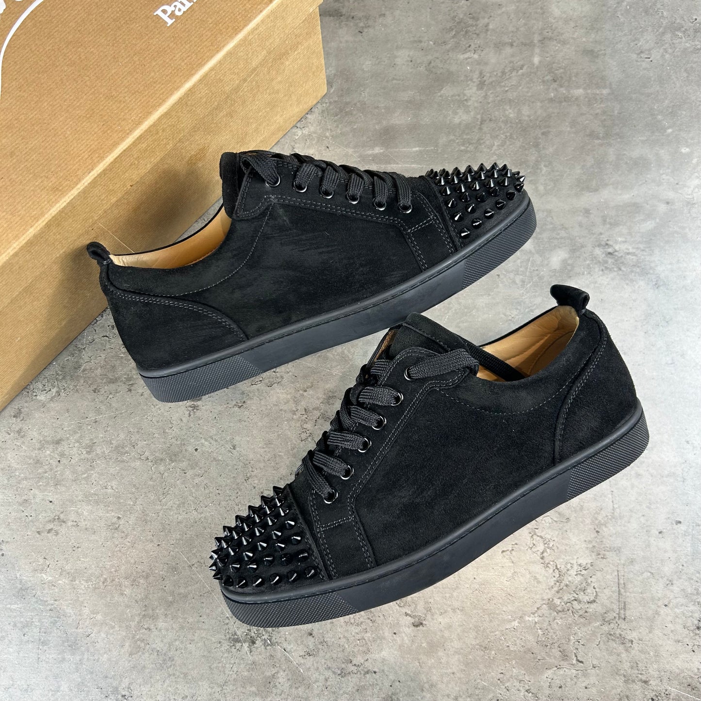 Junior Suede Black Spikes