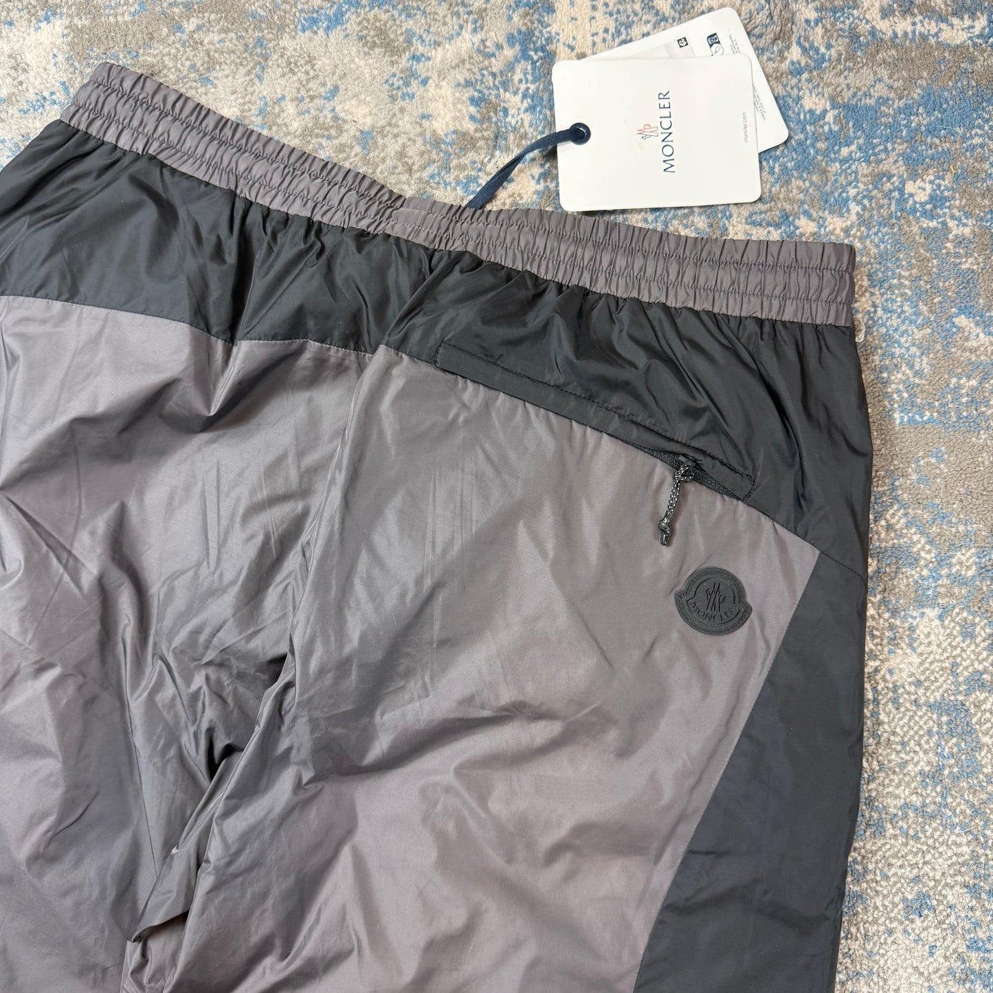 Nylon Grey/Black Track Bottoms