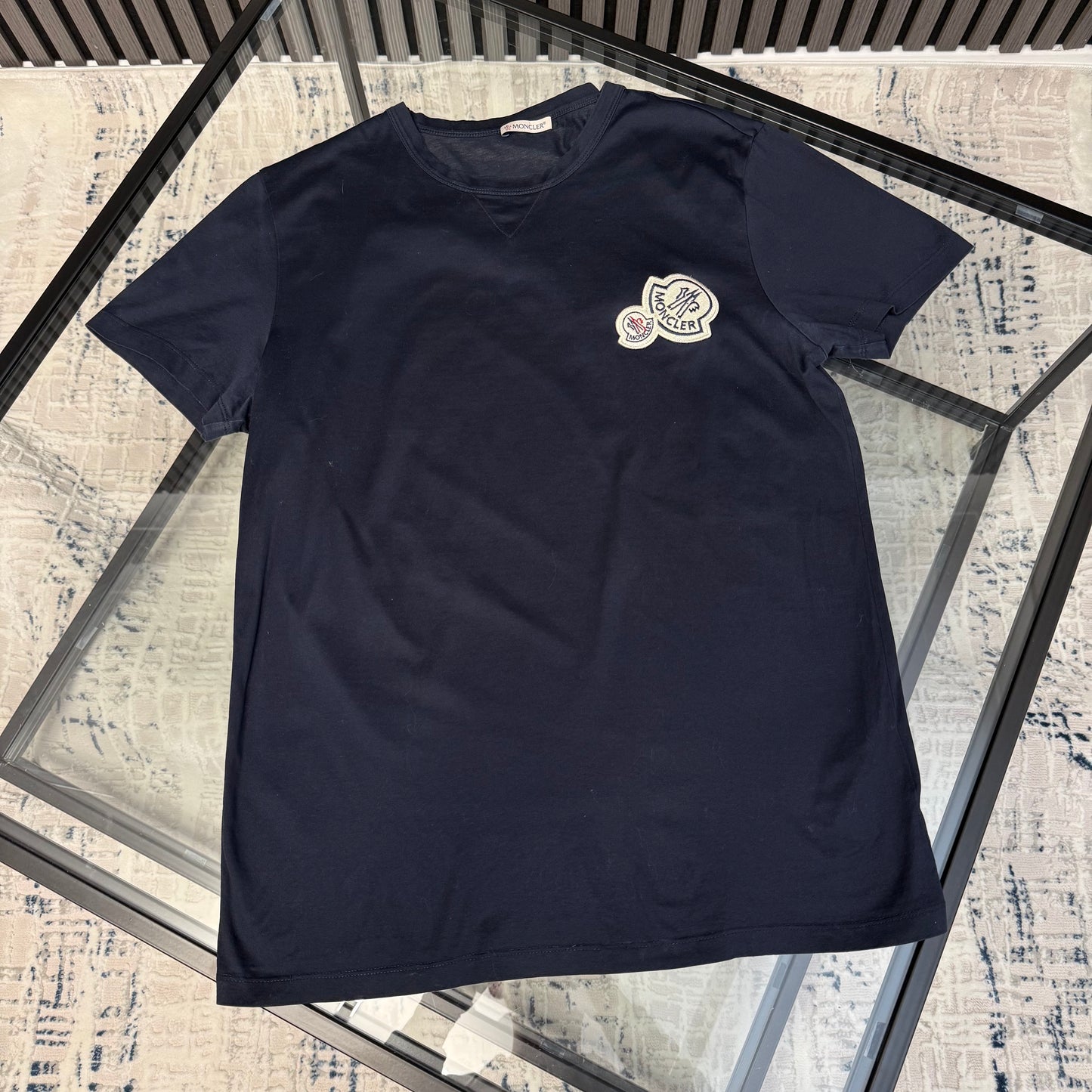 Navy Double Badge T-Shirt