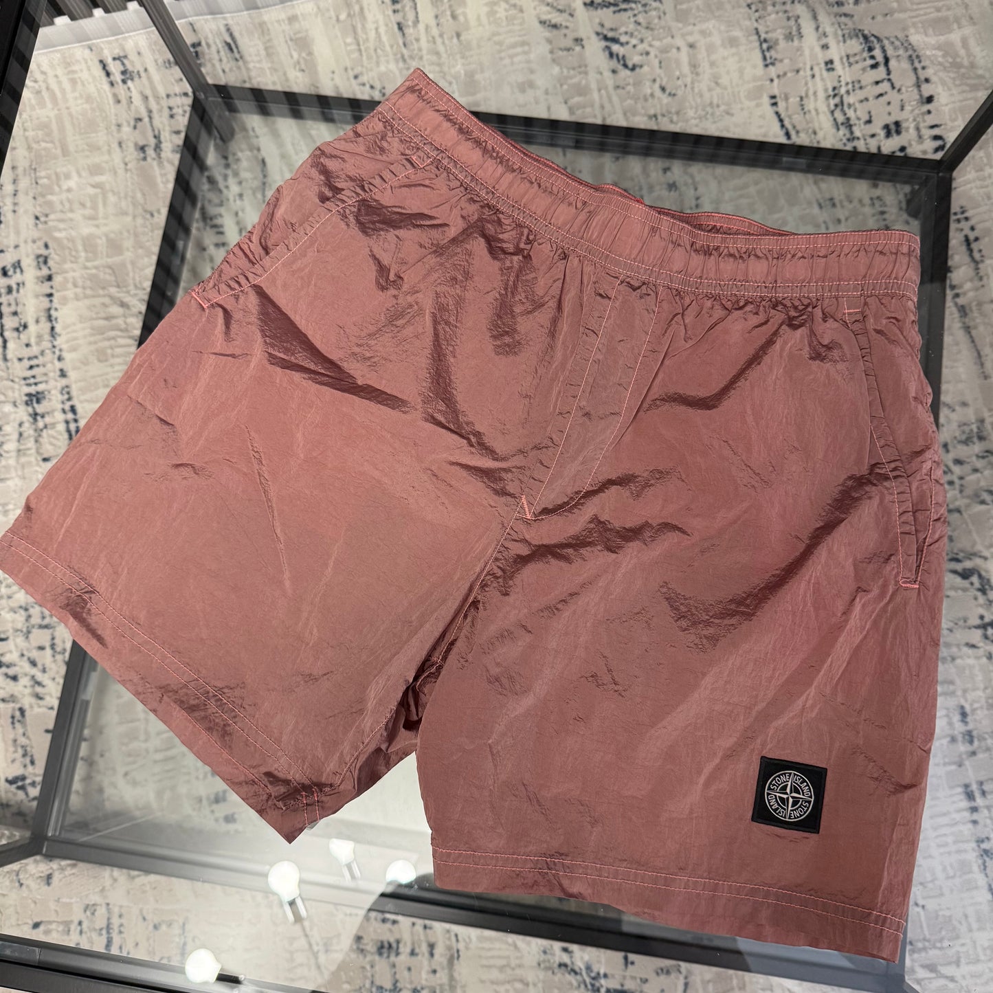 Peach Metal SwimShorts