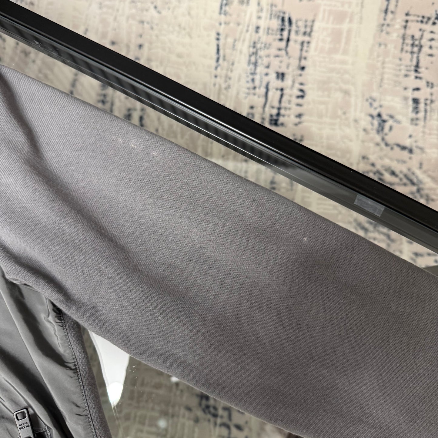 Grey Quilted Hoodie