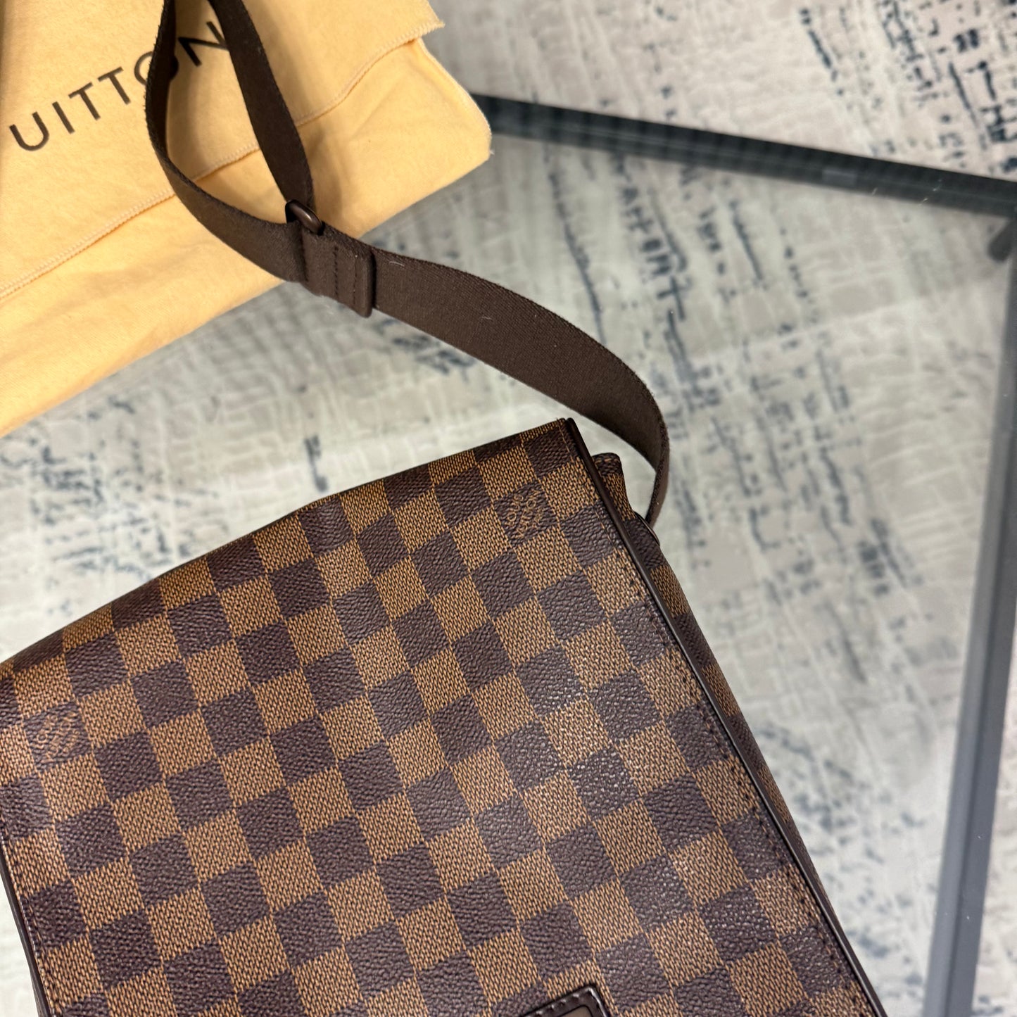 Brown Damier Messenger