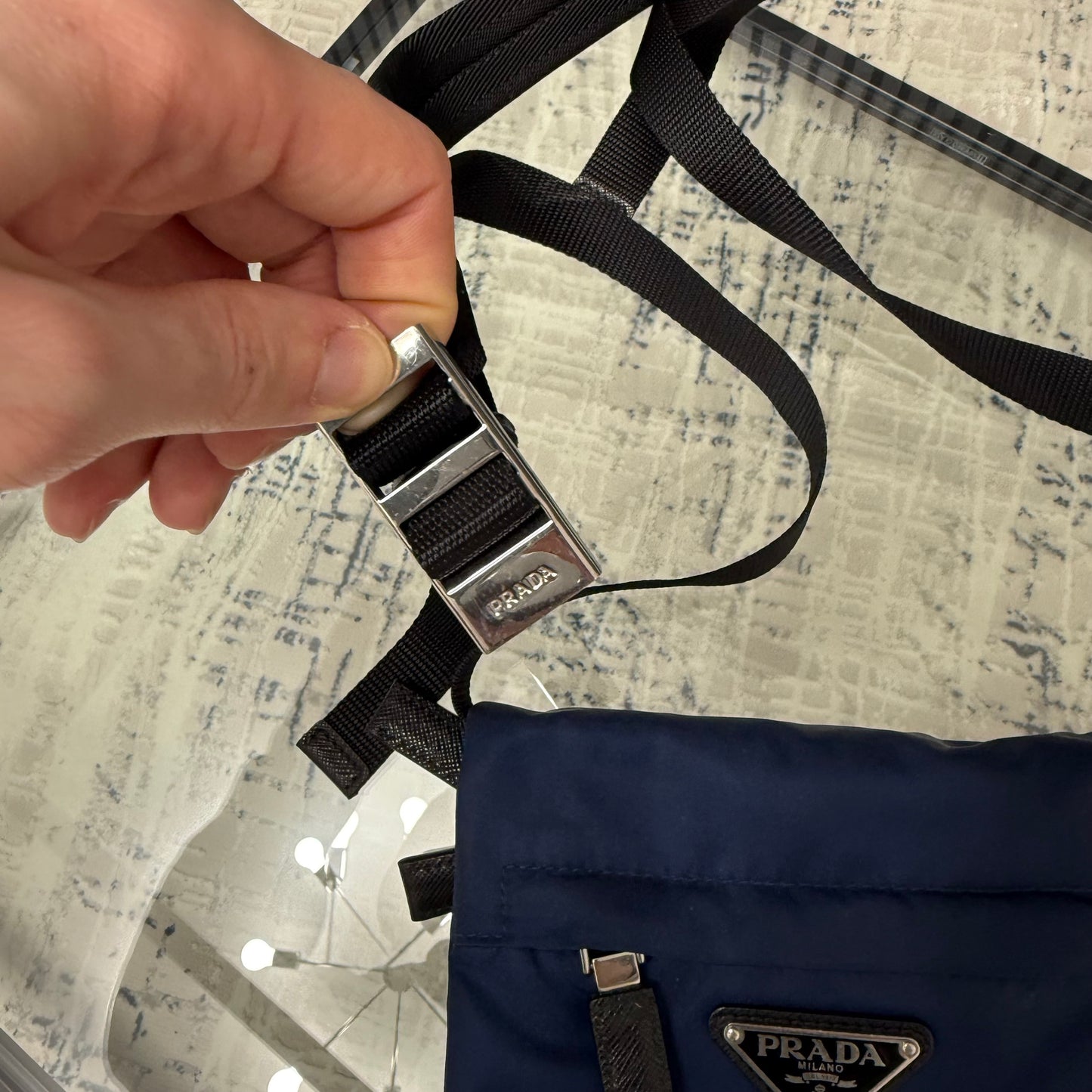 Navy Side Pouch