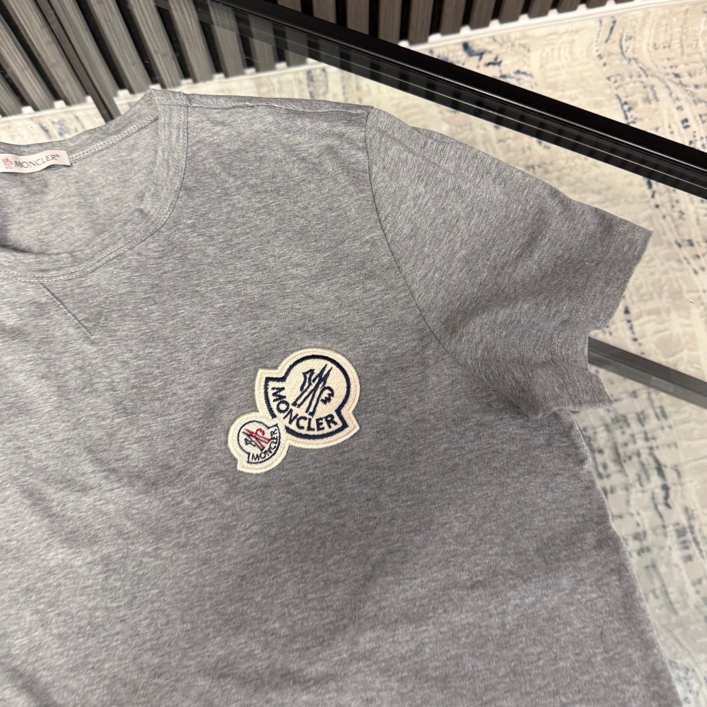 Grey Double Badge T