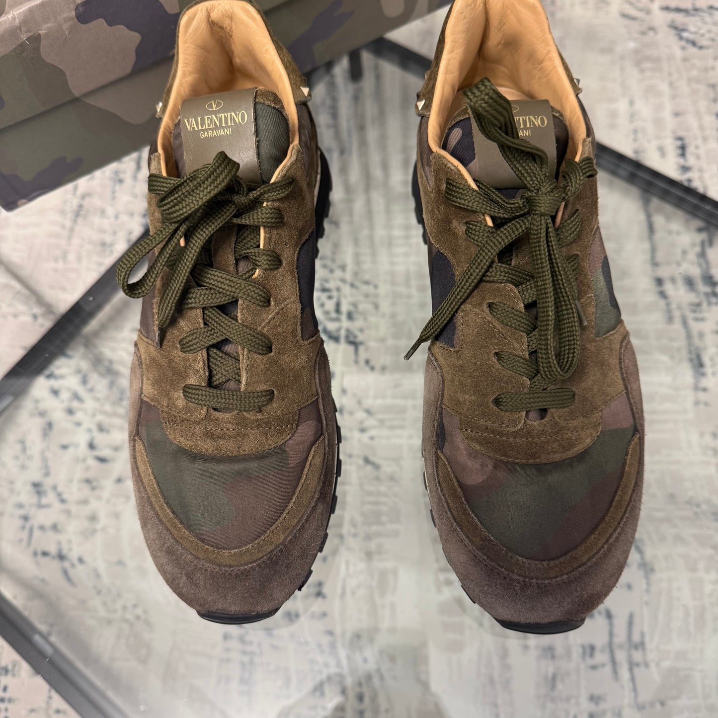 Olive Green Rockstud Runner