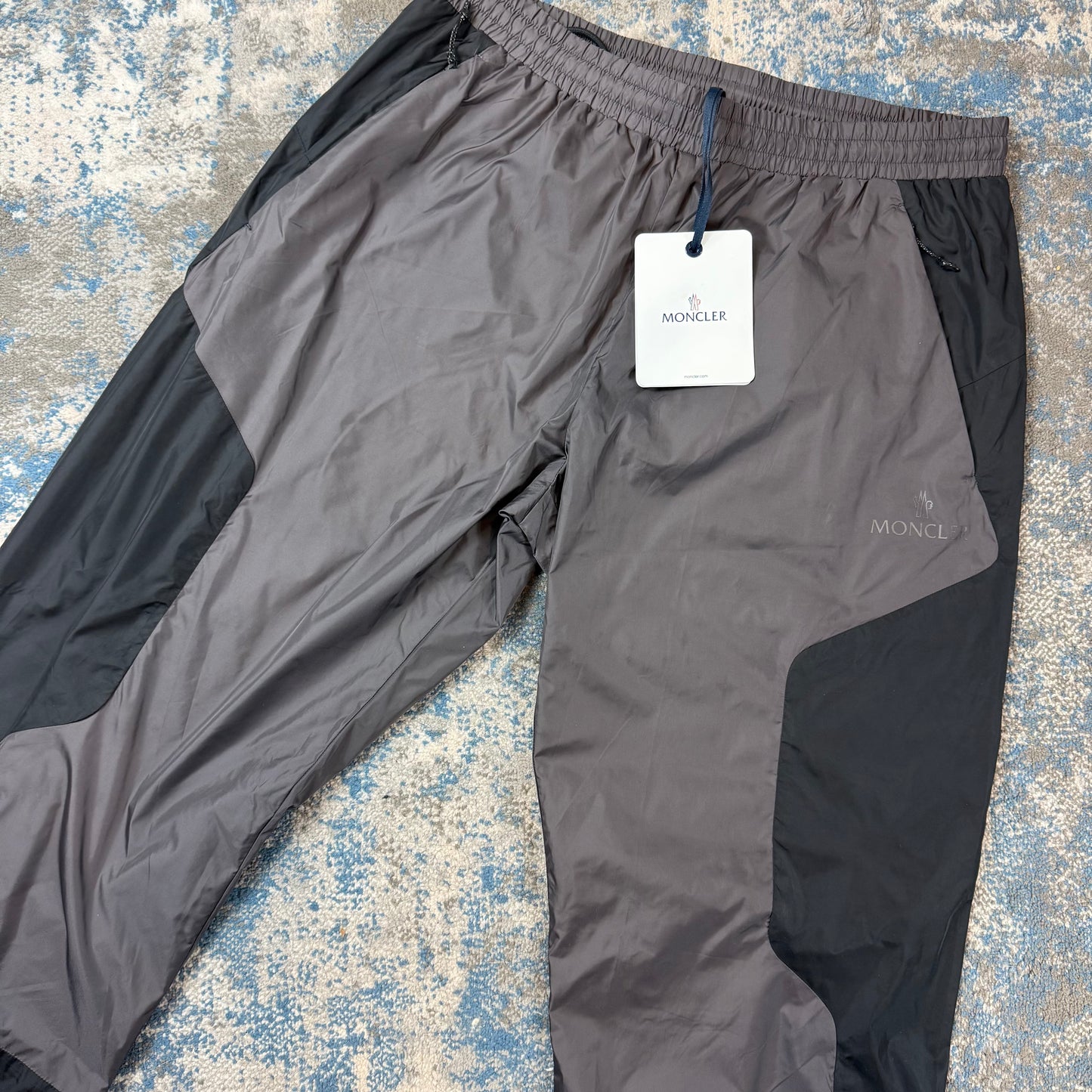 Nylon Grey/Black Track Bottoms