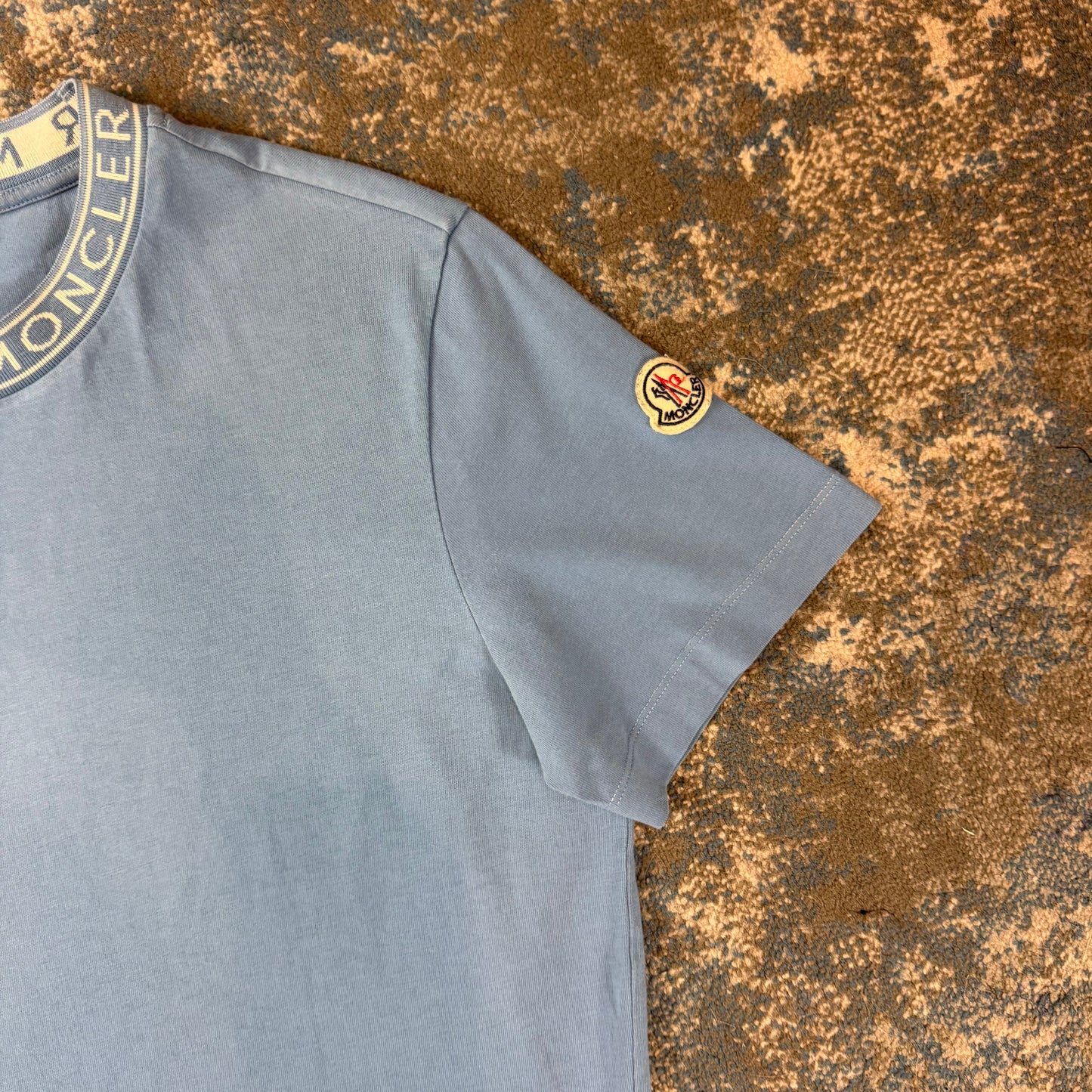 Blue Writing Collar T-Shirt