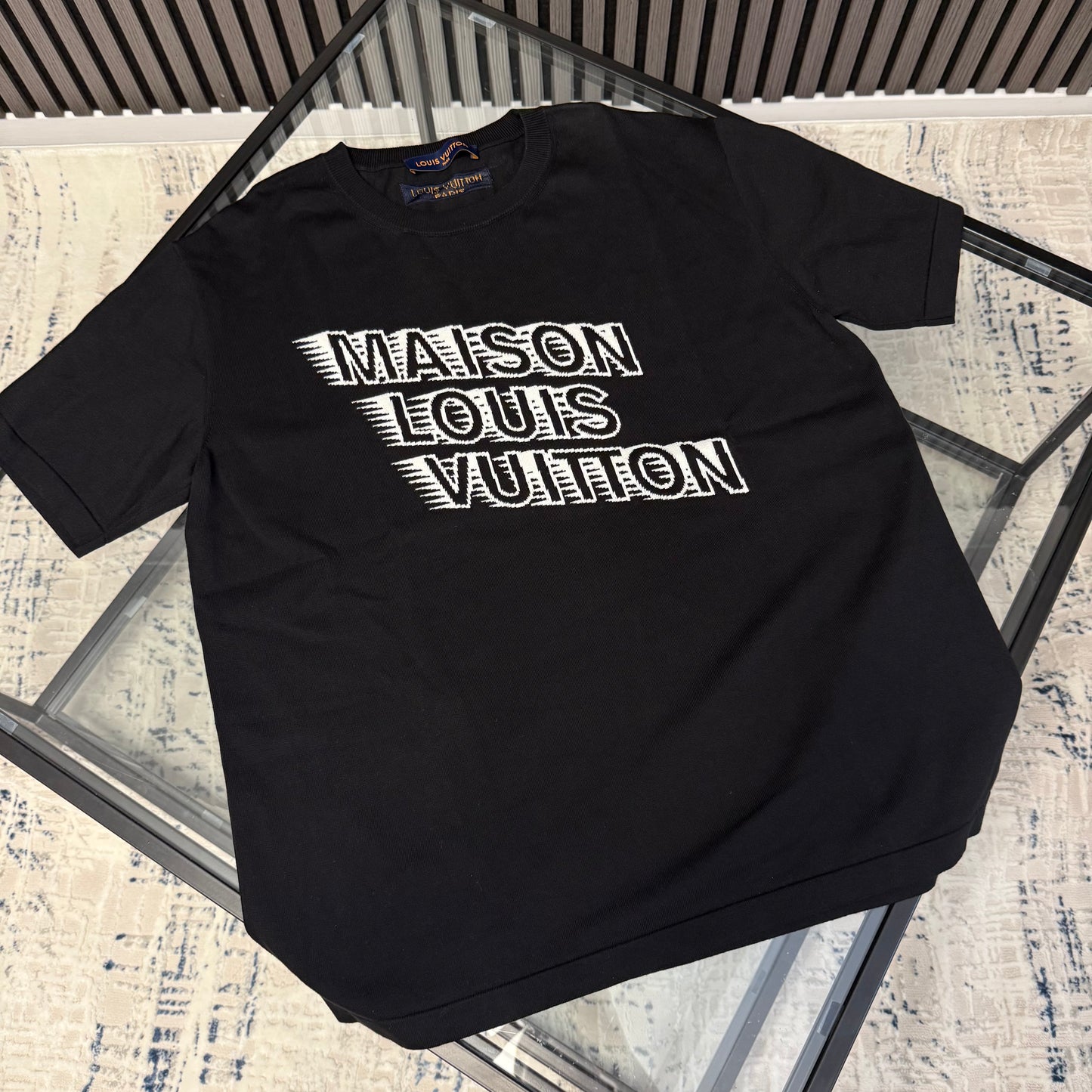 Black Knit T-Shirt