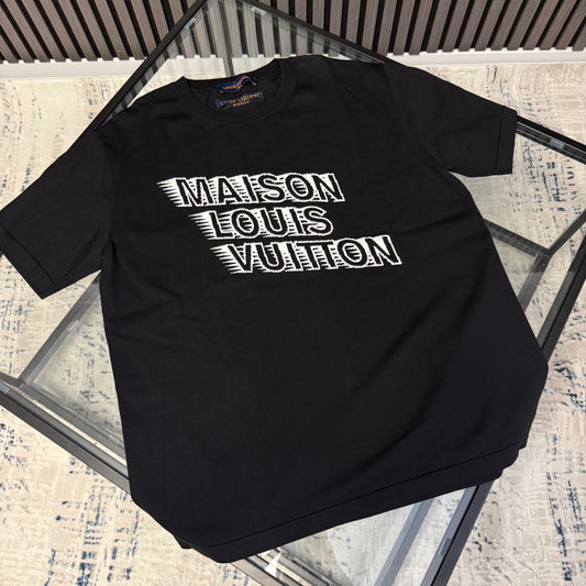 Black Knit T-Shirt