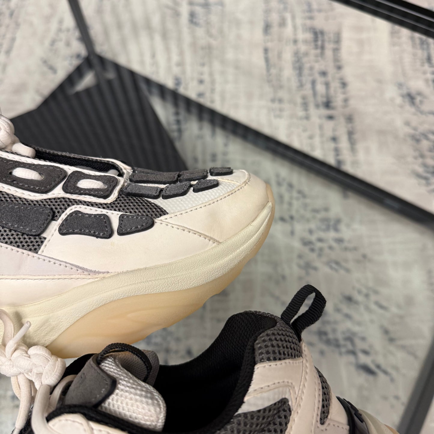 Cream/Grey Bone Runner