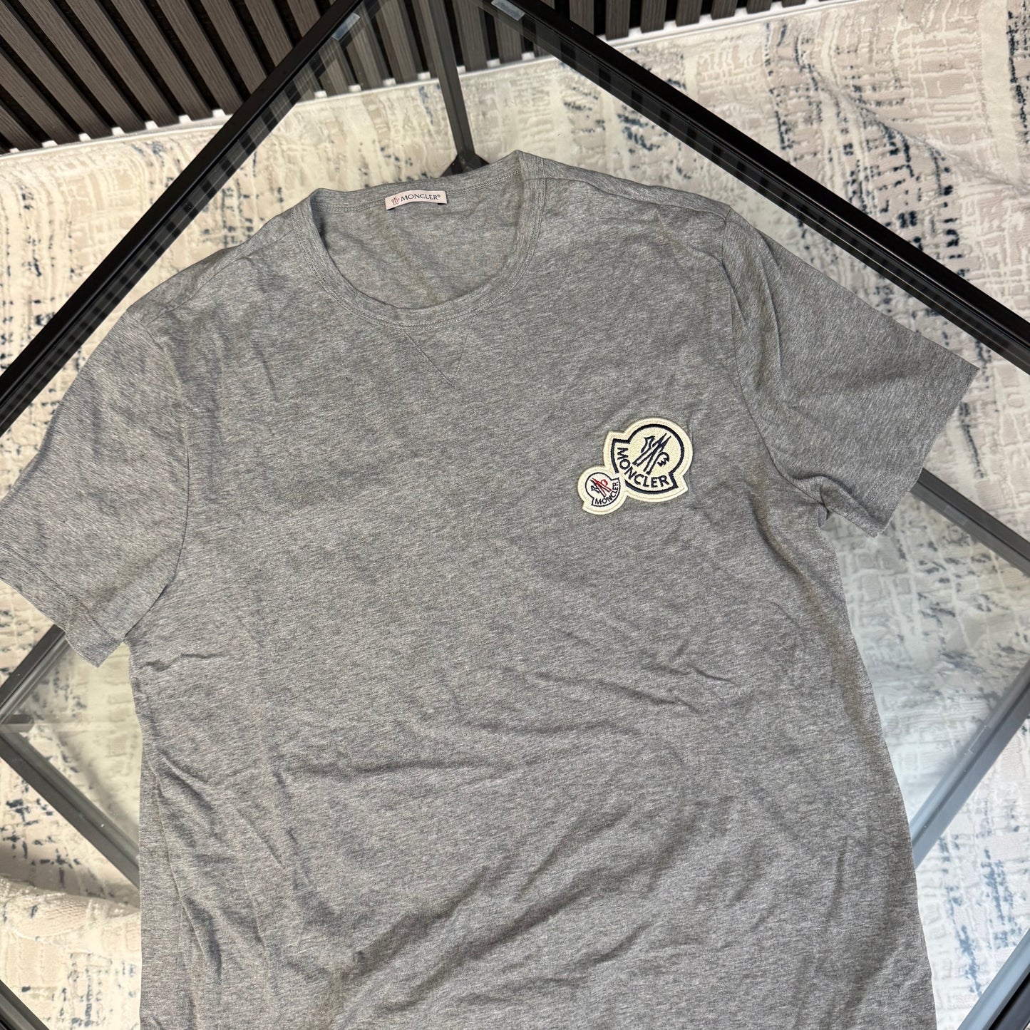 Double Badge Grey T-Shirt