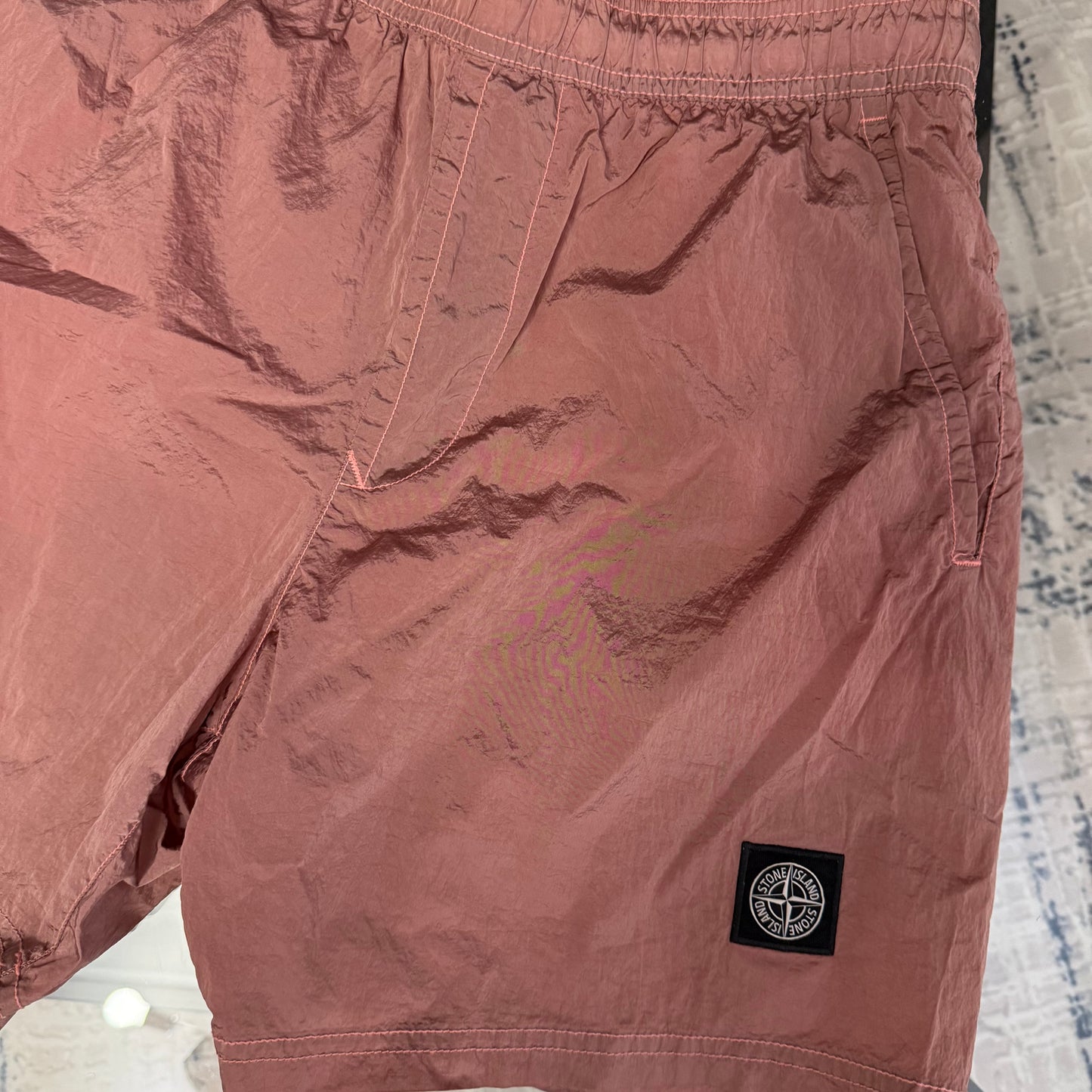 Peach Metal SwimShorts