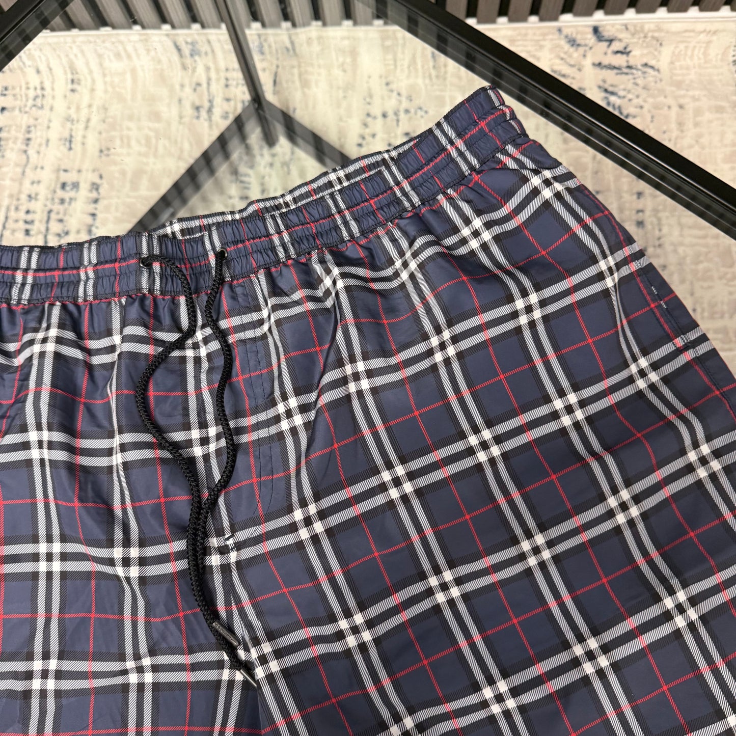Navy Check SwimShorts