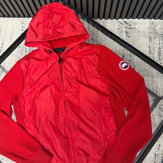 Red Quilted Hoodie