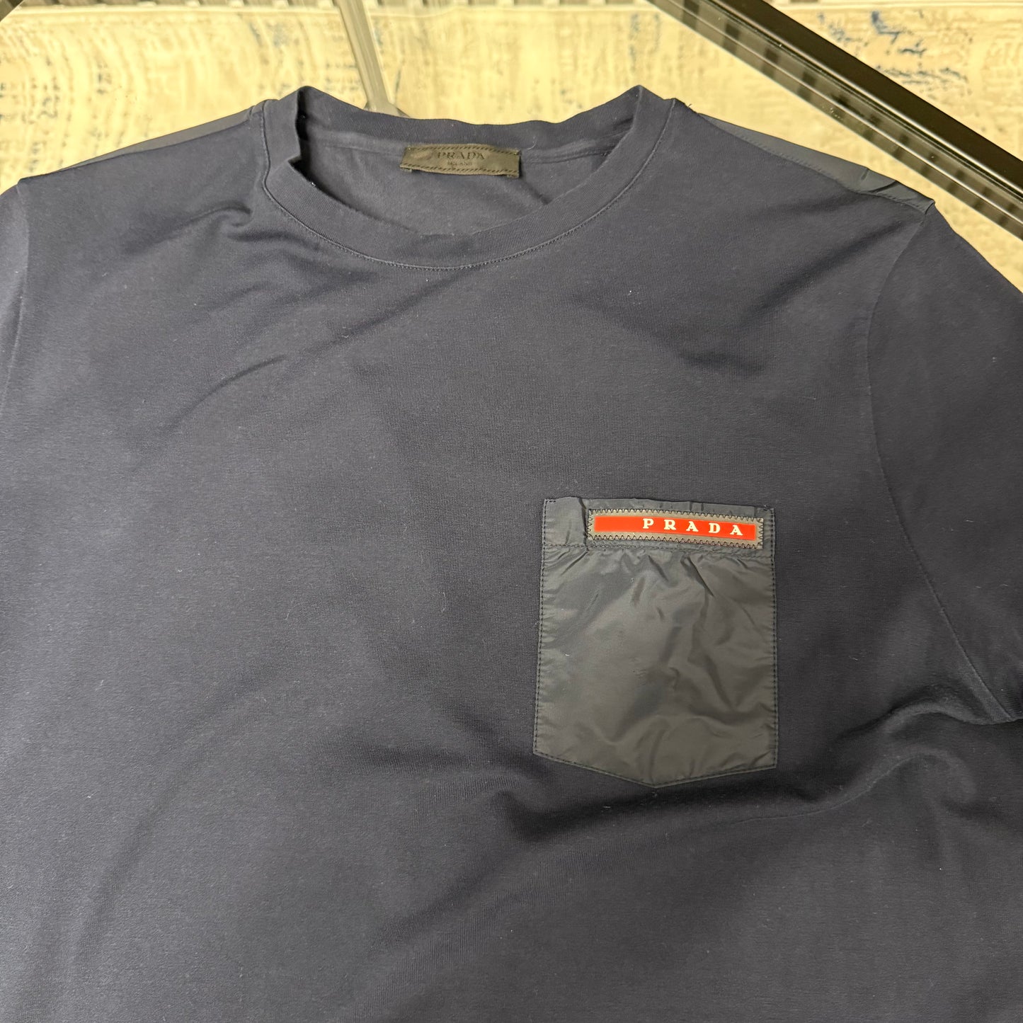 Navy Pocket T
