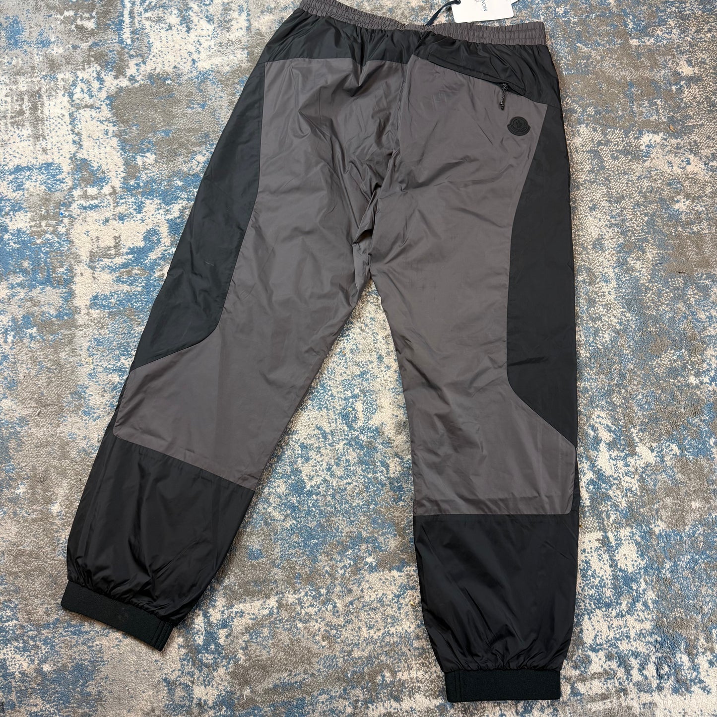 Nylon Grey/Black Track Bottoms
