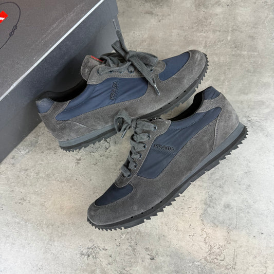Navy/Grey Suede Trainer