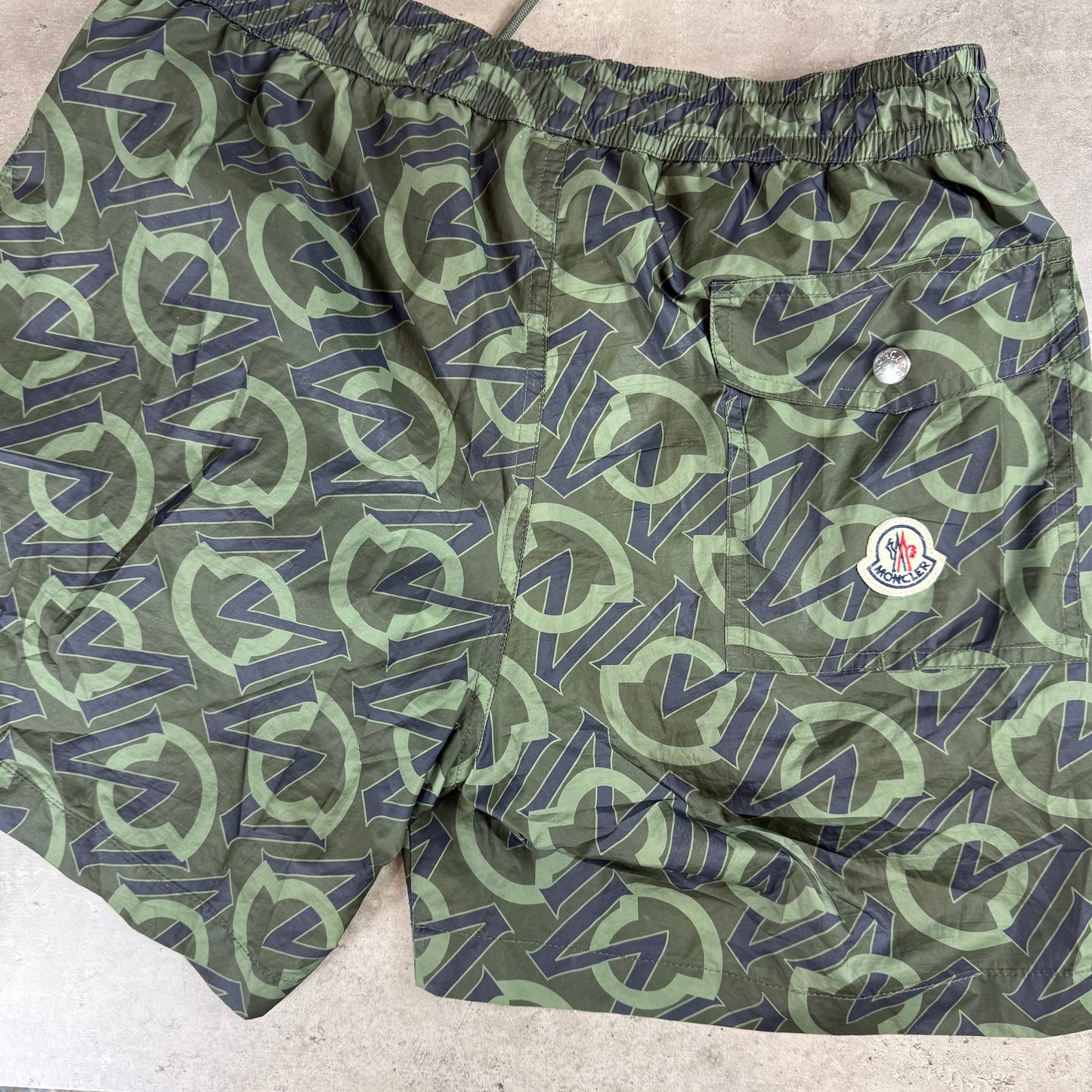 Olive Green Logo SwimShorts