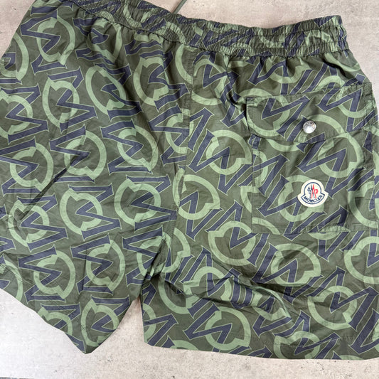 Olive Green Logo SwimShorts