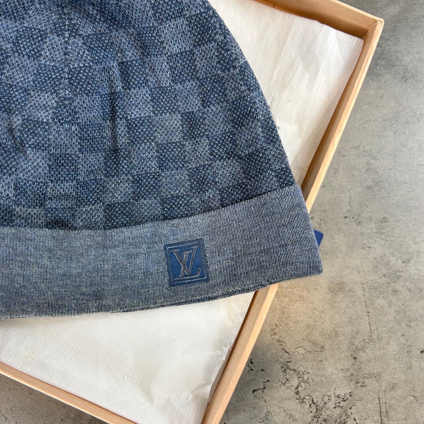 Blue Damier Beanie