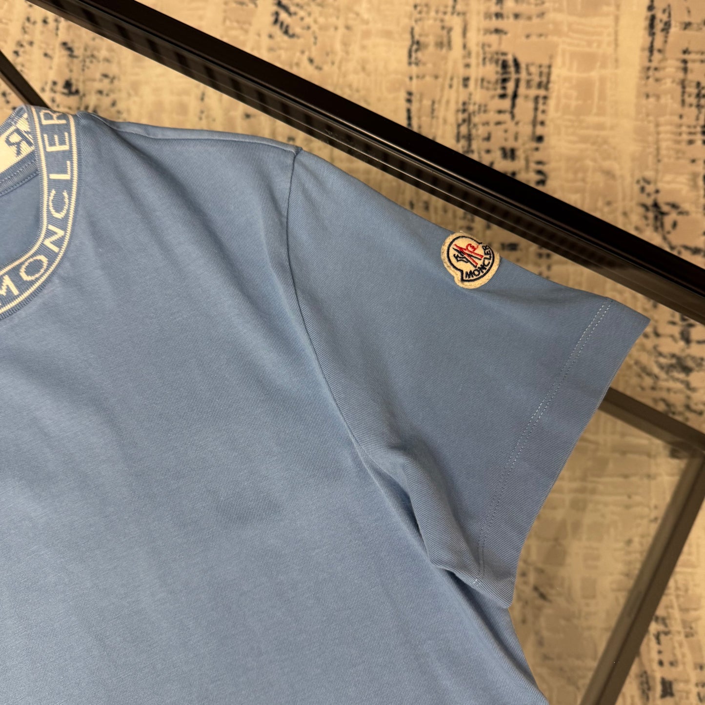 Blue Writing Collar T-Shirt