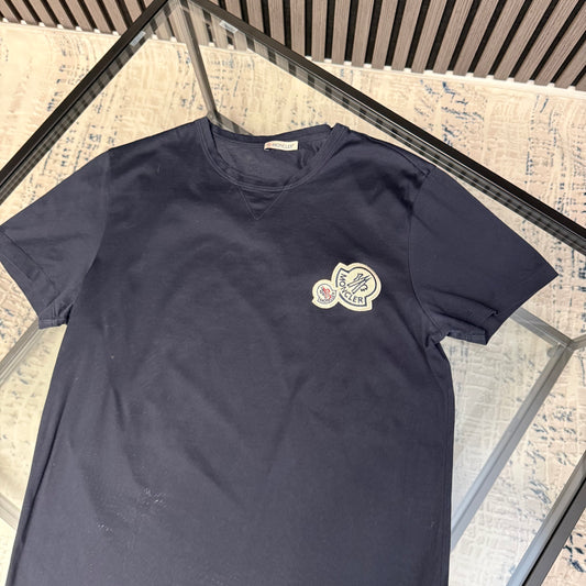 Navy Double Badge T-Shirt
