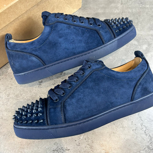 Navy Junior Suede Spike